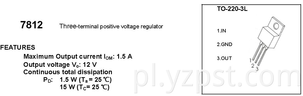 Integrated regulator IC 7812